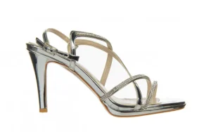 Sandały -187 587-9083 Silver 187137, Srebrny, Skóra ekologiczna | Bayla Clearance
