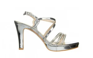 Sandały -187 557-750 Silver 187089, Srebrny, Skóra ekologiczna | Bayla Discount