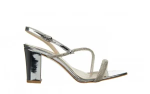 Sandały -187 380-1701 Silver 187037, Srebrny, Skóra ekologiczna | Bayla Sale