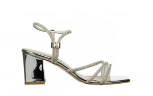 Sandały -187 1705 Silver 187079, Srebrny, Skóra ekologiczna | Bayla Online