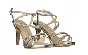 Sandały -187 587-531 Silver 187048, Srebrny, Skóra ekologiczna | Bayla Fashion