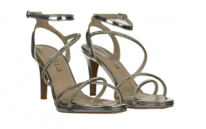 Sandały -187 587-9078 Silver 187054, Srebrny, Skóra ekologiczna | Bayla Best