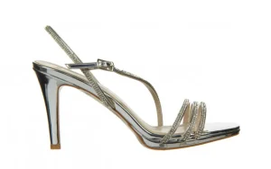 Sandały -187 587-1712 Silver 187119, Srebrny, Skóra ekologiczna | Bayla Online