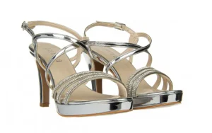 Sandały -187 557-750 Silver 187089, Srebrny, Skóra ekologiczna | Bayla Discount