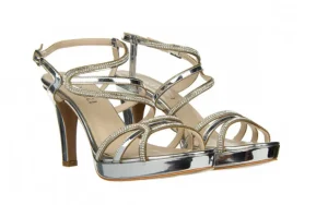 Sandały -187 557-717 Silver 187088, Srebrny, Skóra ekologiczna | Bayla Outlet