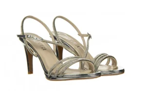 Sandały -187 587-1712 Silver 187119, Srebrny, Skóra ekologiczna | Bayla Online