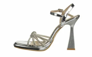 Sandały -187 201 Silver 187229, Srebrny, Skóra ekologiczna | Bayla Hot
