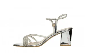 Sandały -187 1705 Silver 187079, Srebrny, Skóra ekologiczna | Bayla Online
