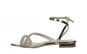 Sandały -187 1719 Silver 187112, Srebrny, Skóra ekologiczna | Bayla Fashion