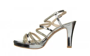 Sandały -187 557-717 Silver 187088, Srebrny, Skóra ekologiczna | Bayla Outlet
