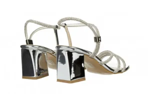 Sandały -187 1705 Silver 187079, Srebrny, Skóra ekologiczna | Bayla Online