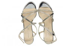 Sandały -187 587-9083 Silver 187137, Srebrny, Skóra ekologiczna | Bayla Clearance