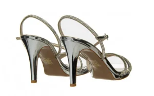 Sandały -187 587-1712 Silver 187119, Srebrny, Skóra ekologiczna | Bayla Online