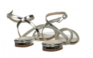 Sandały -187 1719 Silver 187112, Srebrny, Skóra ekologiczna | Bayla Fashion