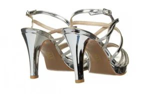 Sandały -187 557-750 Silver 187089, Srebrny, Skóra ekologiczna | Bayla Discount