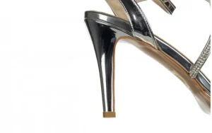 Sandały -187 587-9078 Silver 187054, Srebrny, Skóra ekologiczna | Bayla Best