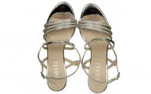 Sandały -187 557-750 Silver 187089, Srebrny, Skóra ekologiczna | Bayla Discount