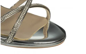 Sandały -187 587-9078 Silver 187054, Srebrny, Skóra ekologiczna | Bayla Best