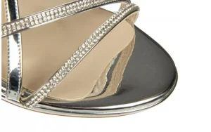 Sandały -187 587-9083 Silver 187137, Srebrny, Skóra ekologiczna | Bayla Clearance