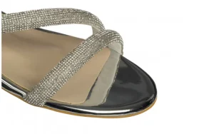 Sandały -187 1719 Silver 187112, Srebrny, Skóra ekologiczna | Bayla Fashion