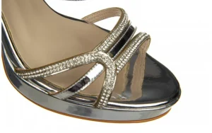 Sandały -187 557-717 Silver 187088, Srebrny, Skóra ekologiczna | Bayla Outlet