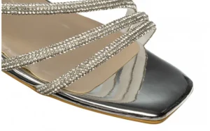 Sandały -187 1705 Silver 187079, Srebrny, Skóra ekologiczna | Bayla Online