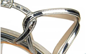 Sandały -187 557-750 Silver 187089, Srebrny, Skóra ekologiczna | Bayla Discount