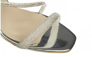 Sandały -187 380-1701 Silver 187037, Srebrny, Skóra ekologiczna | Bayla Sale