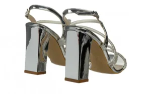 Sandały -187 2523 Silver Mirror 187154, Srebrny, Skóra ekologiczna | Bayla New