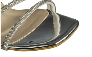 Sandały -187 2523 Silver Mirror 187154, Srebrny, Skóra ekologiczna | Bayla New