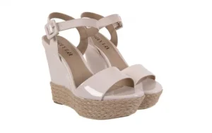 Sandały -109 911001 Varnish Ivory, Beż, Skóra ekologiczna lakierowana | Bayla Discount