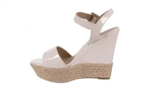 Sandały -109 911001 Varnish Ivory, Beż, Skóra ekologiczna lakierowana | Bayla Discount