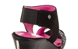 Sandały -157 B007-003-B Czarny, Skóra naturalna | Bayla Sale