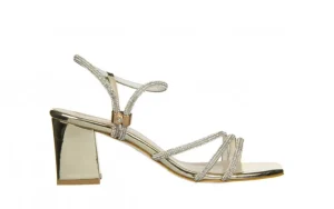 Sandały -187 ELLA-1705 Gold 187243, Złoty, Skóra ekologiczna | Bayla New