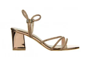 Sandały -187 ELLA-1705 Rose Mirror 187189, Różowe Złoto, Skóra ekologiczna | Bayla Discount