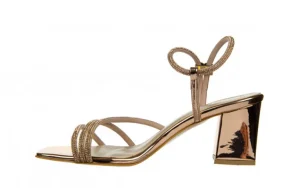 Sandały -187 ELLA-1705 Rose Mirror 187189, Różowe Złoto, Skóra ekologiczna | Bayla Discount