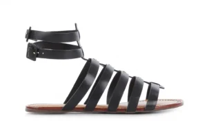 Sandały -Cr 120703 Vegetal Black, Czarny, Skóra naturalna | Bayla Sale