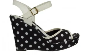 Sandały 753 516 Black Poa-White, Czarny, Materiał | Dijean Outlet