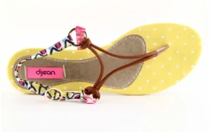 Sandały 355 754 Np. Hazelnut Poa, Żółty, Skóra ekologiczna | Dijean Fashion