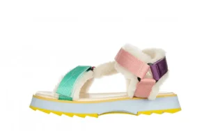Sandały Raven Multi 119159, Wielokolorowe, Futro naturalne | EMU Clearance