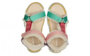 Sandały Raven Multi 119159, Wielokolorowe, Futro naturalne | EMU Clearance