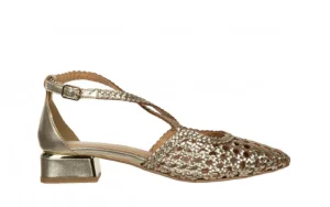 Sandały Brillion Platinium 602204, Złote, Skóra naturalna | Gioseppo New