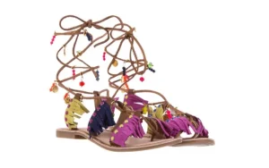 Sandały Navajos Fuchsia, Wielokolorowy, Skóra naturalna | Gioseppo Clearance