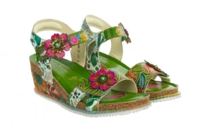 Sandały Bonito 13 Vert 202048, Zielony, Skóra naturalna | Laura Vita New