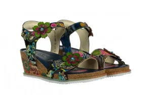 Sandały Bonito 13 Jeans 202026, Wielokolorowe, Skóra naturalna | Laura Vita Fashion