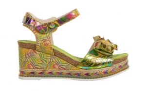 Sandały Hacdeo 09 Moutarde 202044, Zielony, Skóra naturalna | Laura Vita Discount