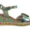 Sandały Hacdeo 09 Olive 202045, Zielony, Skóra naturalna | Laura Vita New
