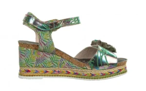 Sandały Hacdeo 09 Olive 202045, Zielony, Skóra naturalna | Laura Vita New