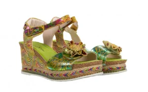 Sandały Hacdeo 09 Moutarde 202044, Zielony, Skóra naturalna | Laura Vita Discount