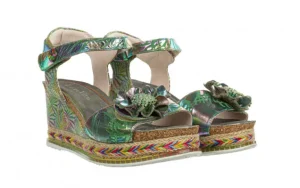 Sandały Hacdeo 09 Olive 202045, Zielony, Skóra naturalna | Laura Vita New